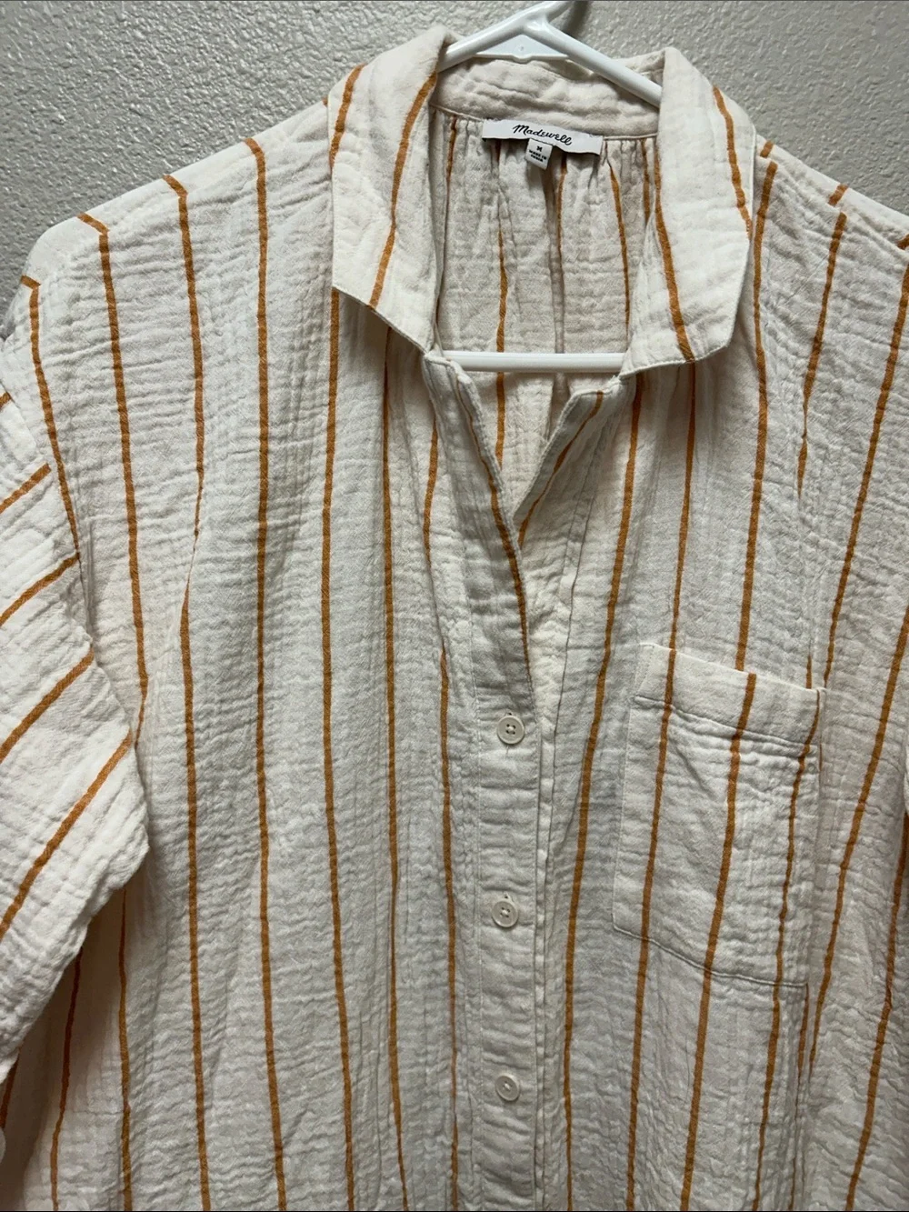 Madewell Striped Button-Front Coverup